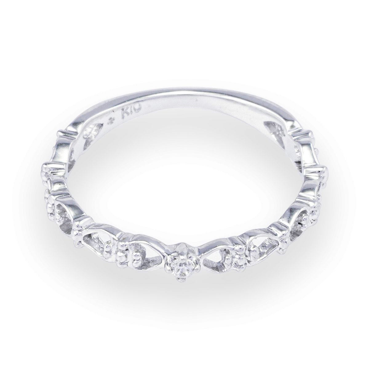  Nhẫn Vàng K10WG đính CZ Calista BRG60028 