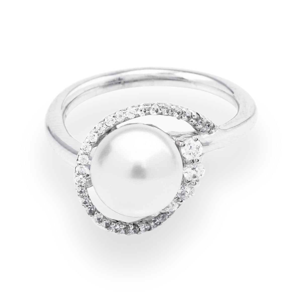  Nhẫn Vàng K14WG đính Ngọc trai Freshwater Calista ERG70029 