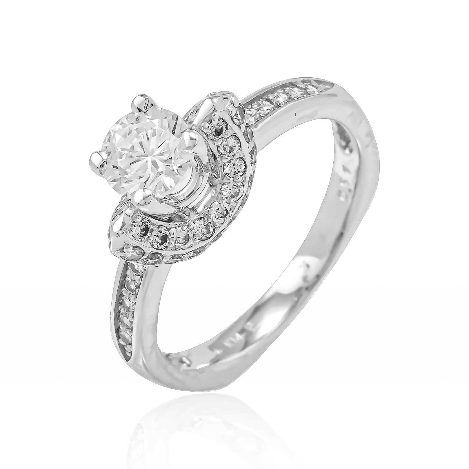  Nhẫn Vàng K14WG đính CZ Calista ERG80011 