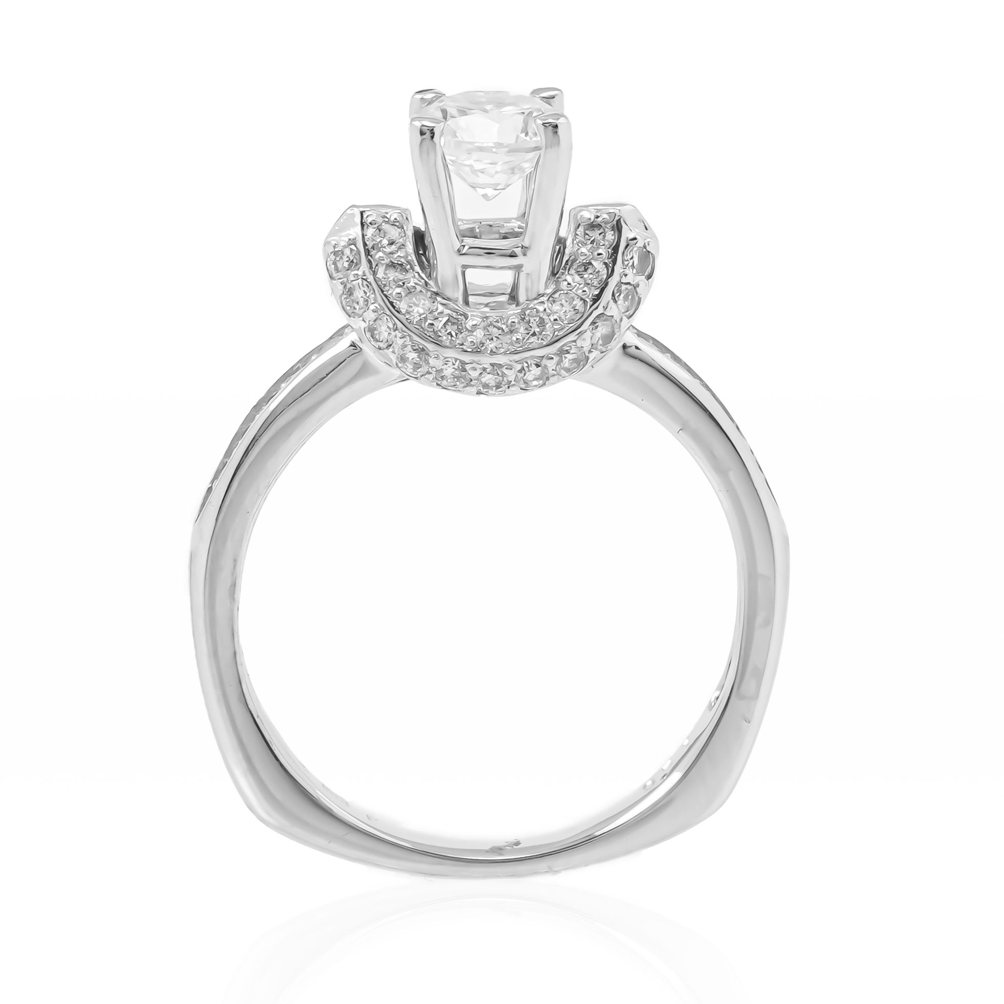  Nhẫn Vàng K14WG đính CZ Calista ERG80011 