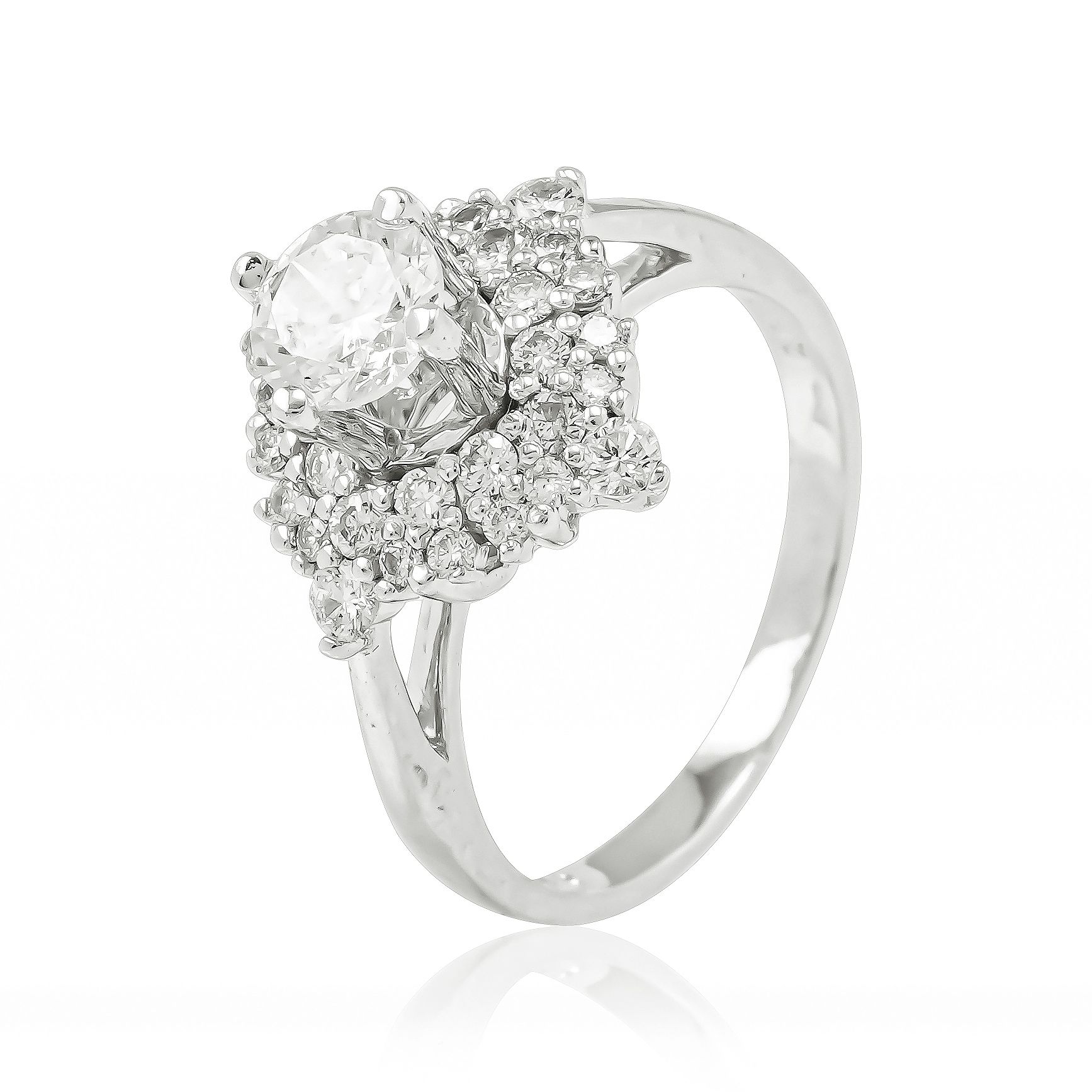  Nhẫn Vàng K14WG đính CZ Calista ERG80023 