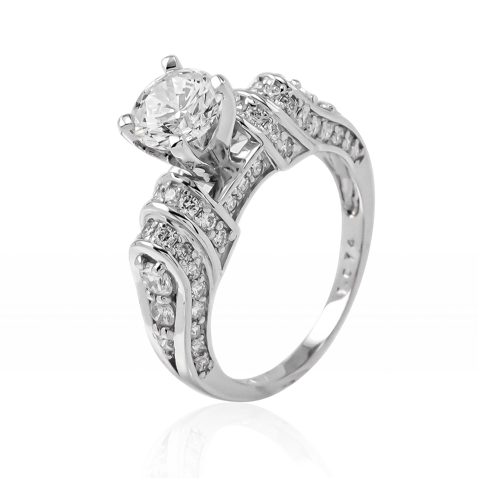  Nhẫn Vàng K14WG đính CZ Calista ERG80029 