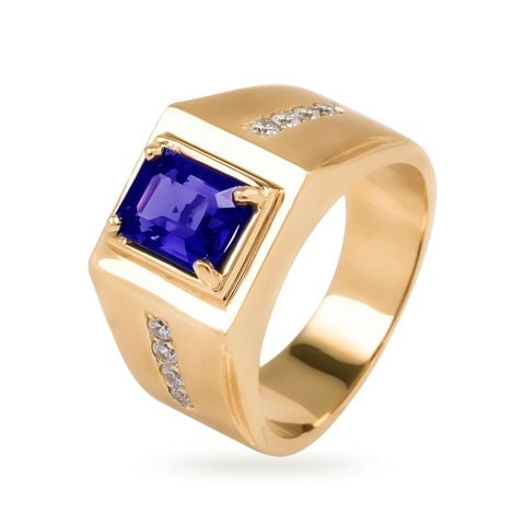 Nhẫn Vàng K14YG đính Iolite Calista ERG80111