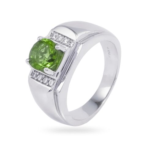 Nhẫn Vàng K14WG đính Peridot Calista ERG80120