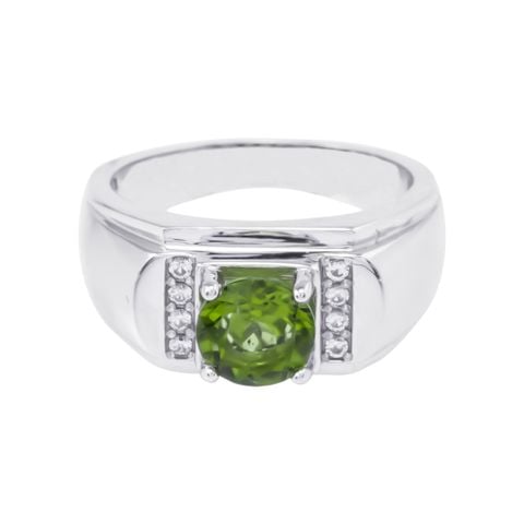 Nhẫn Vàng K14WG đính Peridot Calista ERG80120