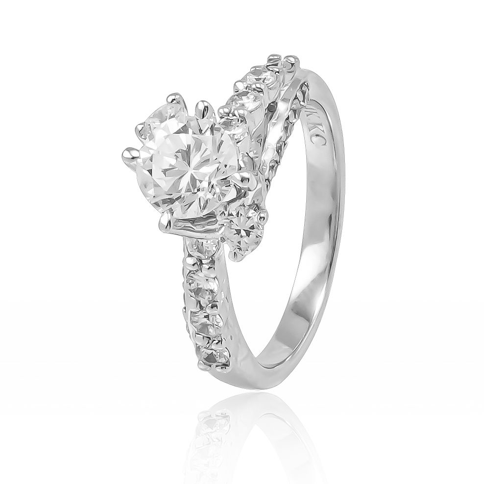 Nhẫn Vàng K14WG đính CZ Calista ERG80130 