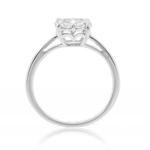 Nhẫn Vàng K18WG đính CZ Calista HRG80001