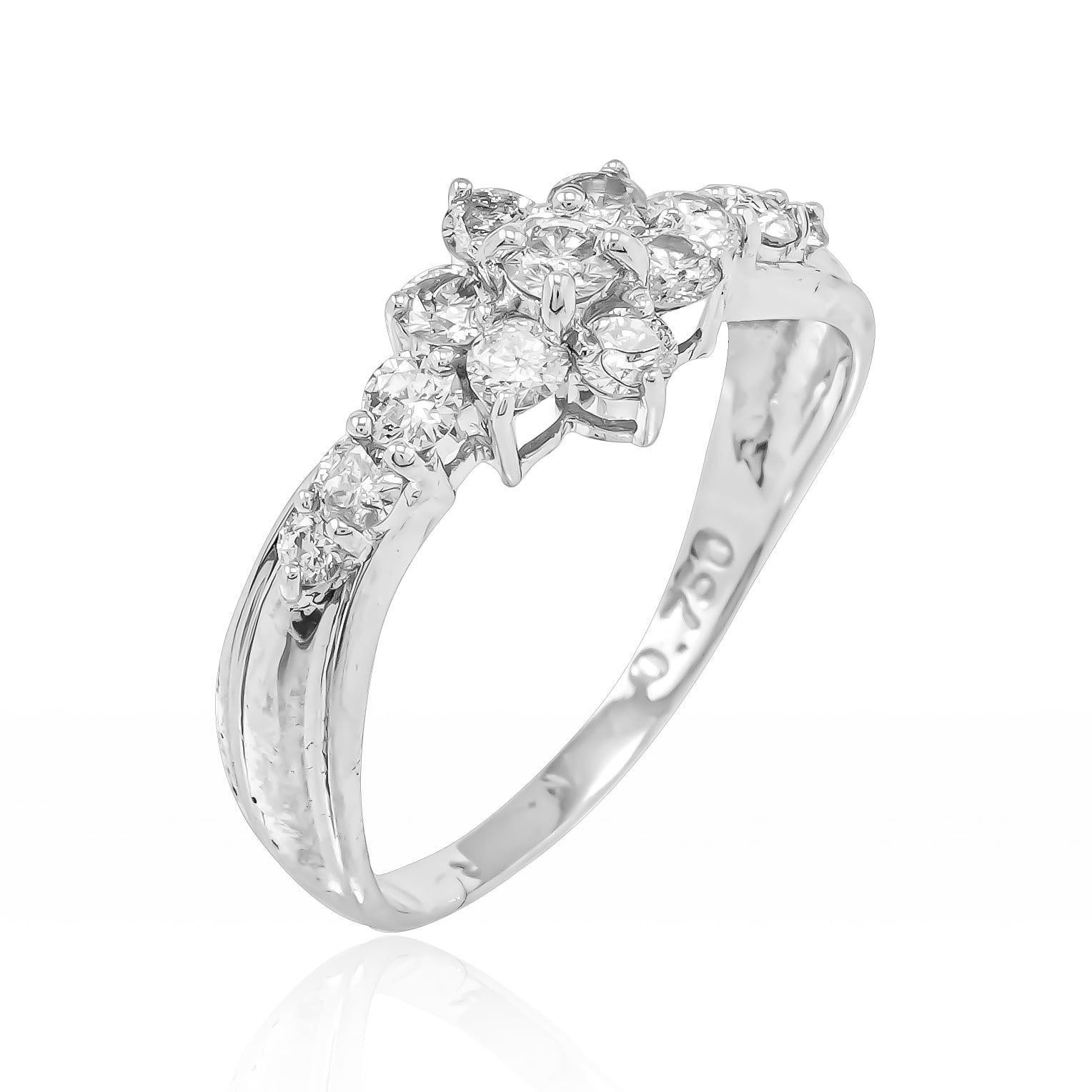  Nhẫn Vàng K18WG đính Kim cương Calista HRG80006 