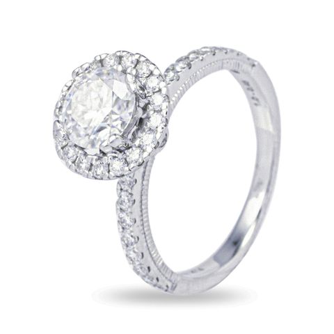 Nhẫn Vàng K14WG đính Moissanite Calista IERG03265