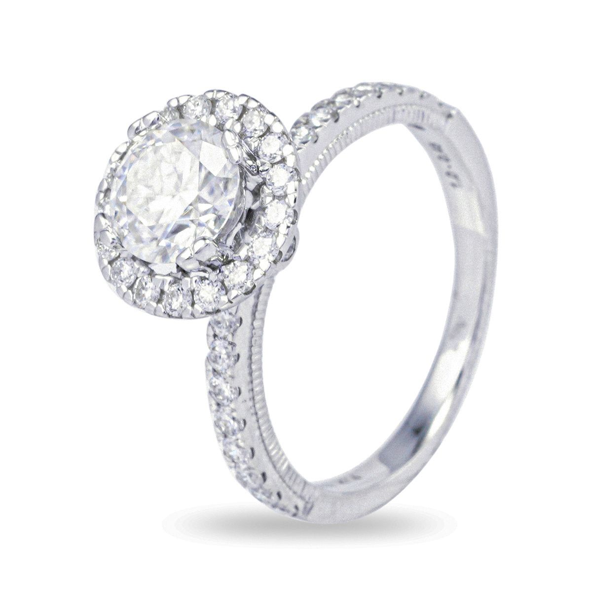  Nhẫn Vàng K14WG đính Moissanite Calista IERG03265 