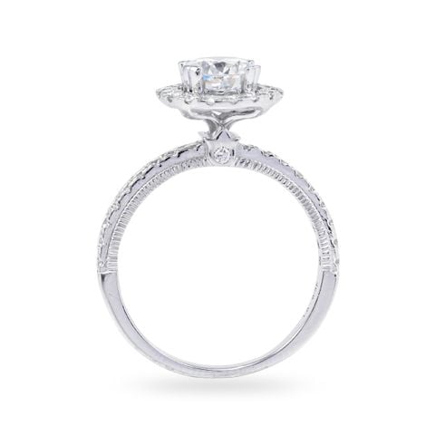 Nhẫn Vàng K14WG đính Moissanite Calista IERG03265