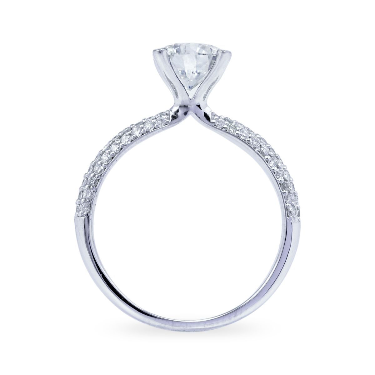  Nhẫn Vàng K14WG đính Moissanite Calista IERG03267 