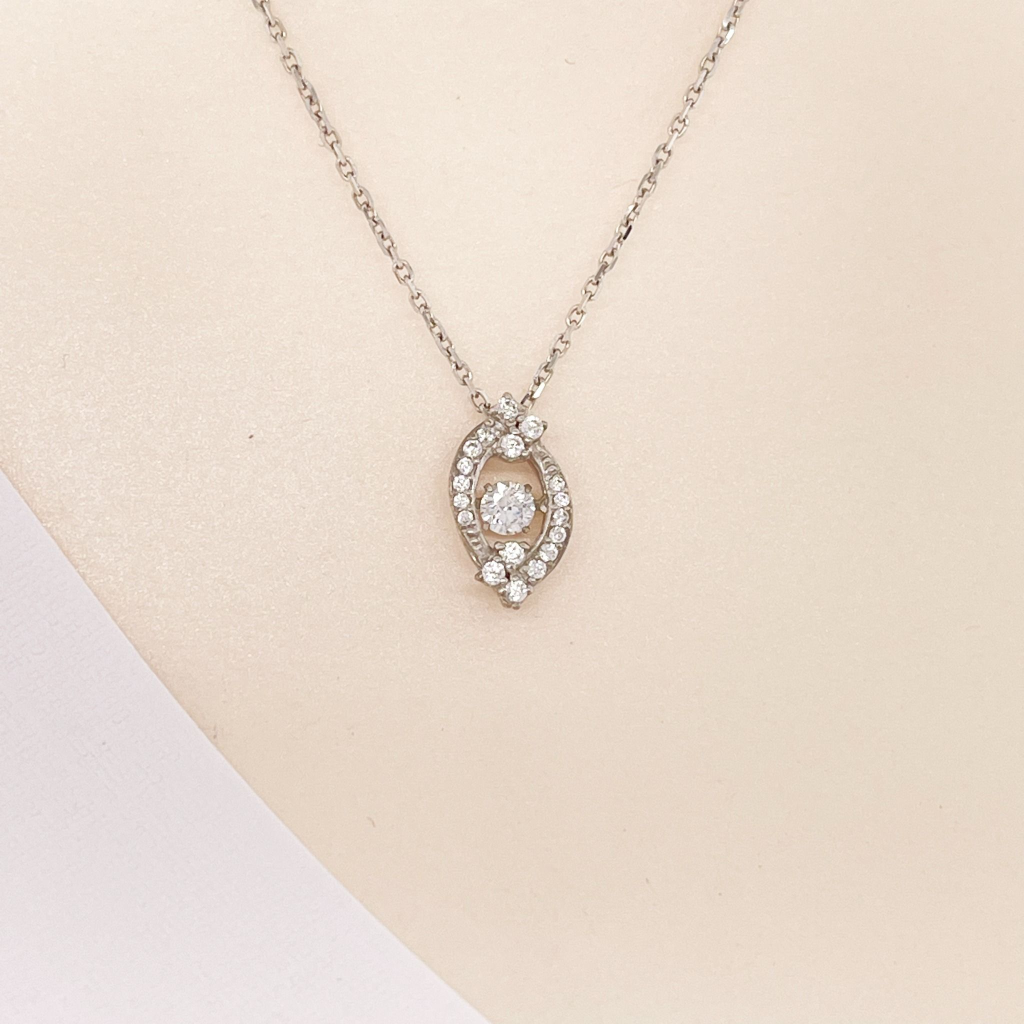  Dây Liền Mặt Dancing Bạc SV925 đính CZ Calista IJDLM03307 