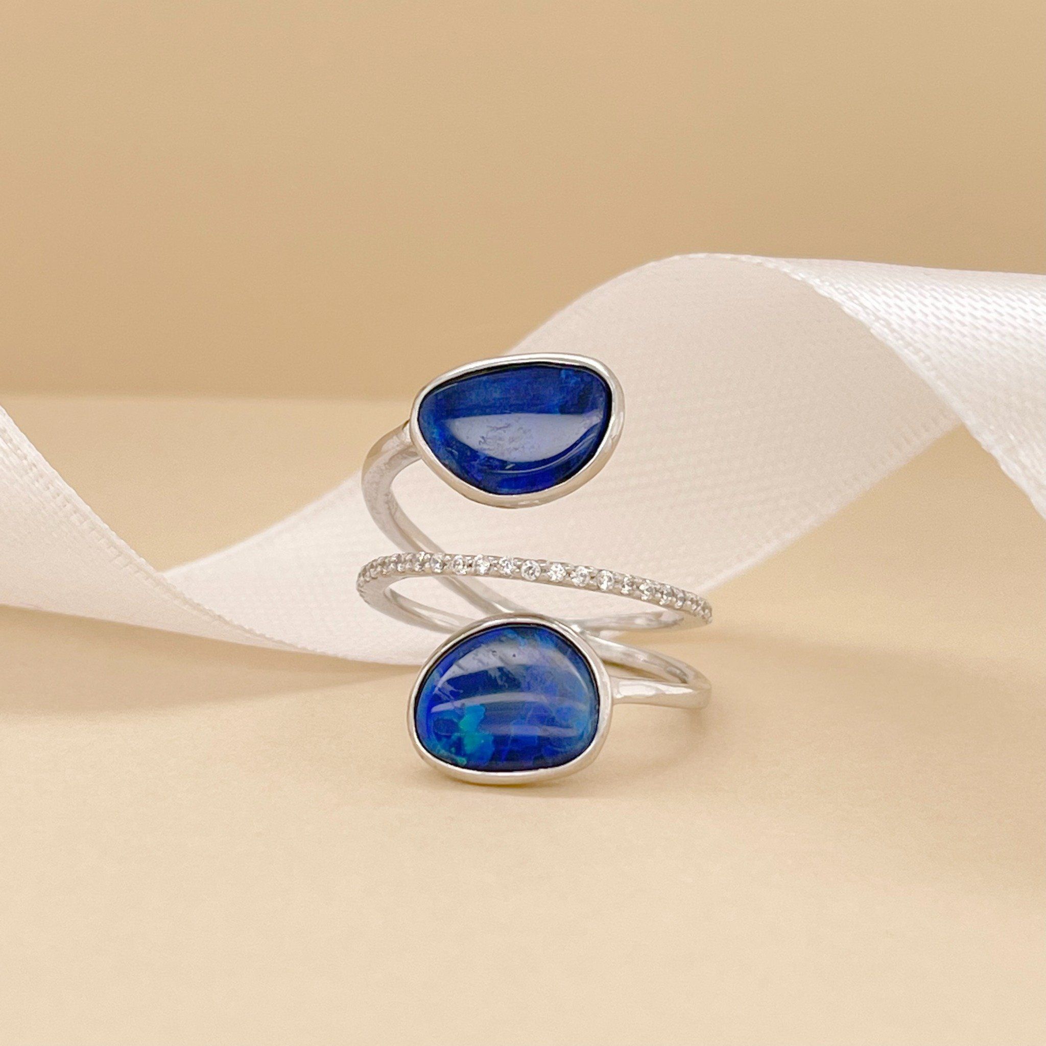  Nhẫn Vàng K14WG đính Opal Calista LERG08919 