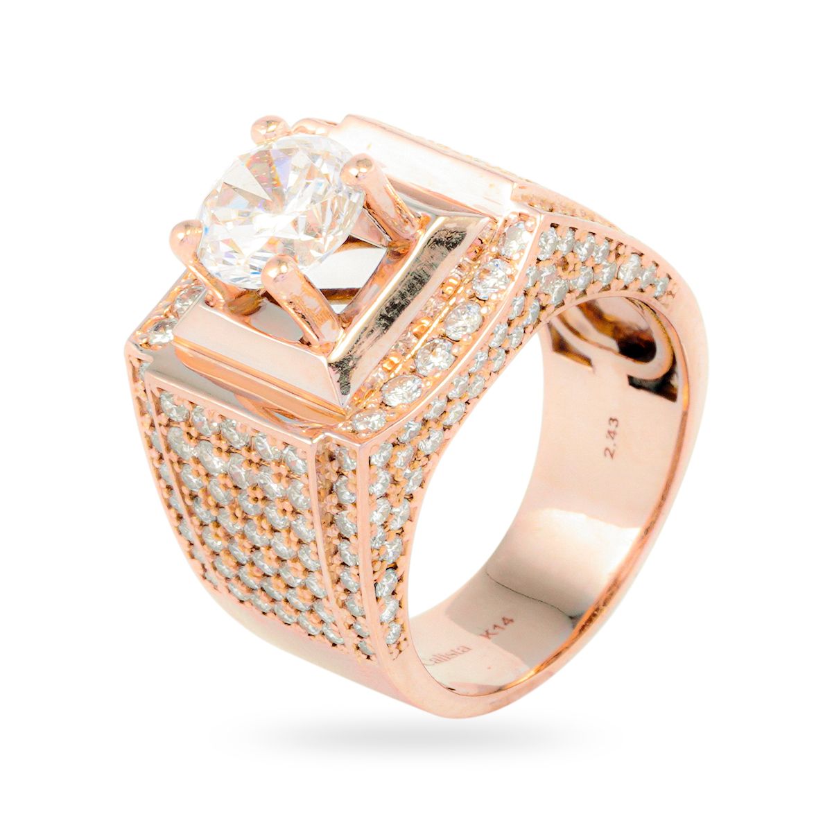  Nhẫn Vàng K14PG đính CZ Calista LFRG00329 