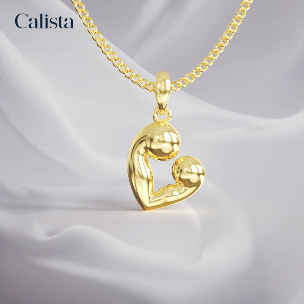  Mặt dây chuyền hình trái tim vàng K10 Calista PD23112 