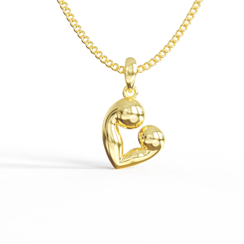  Mặt dây chuyền hình trái tim vàng K10 Calista PD23112 