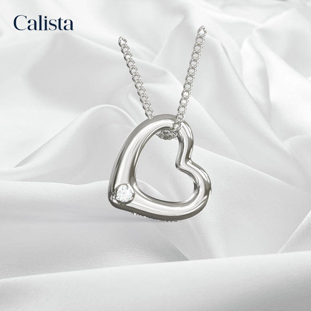  Mặt dây chuyền hình trái tim vàng K10 Calista PD23114 