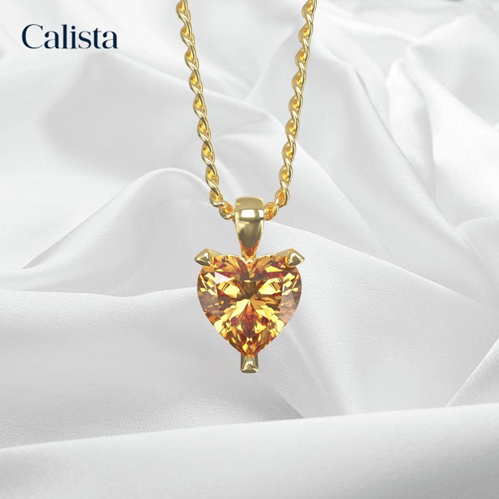  Mặt dây chuyền hình trái tim vàng K10 Calista PD23118 