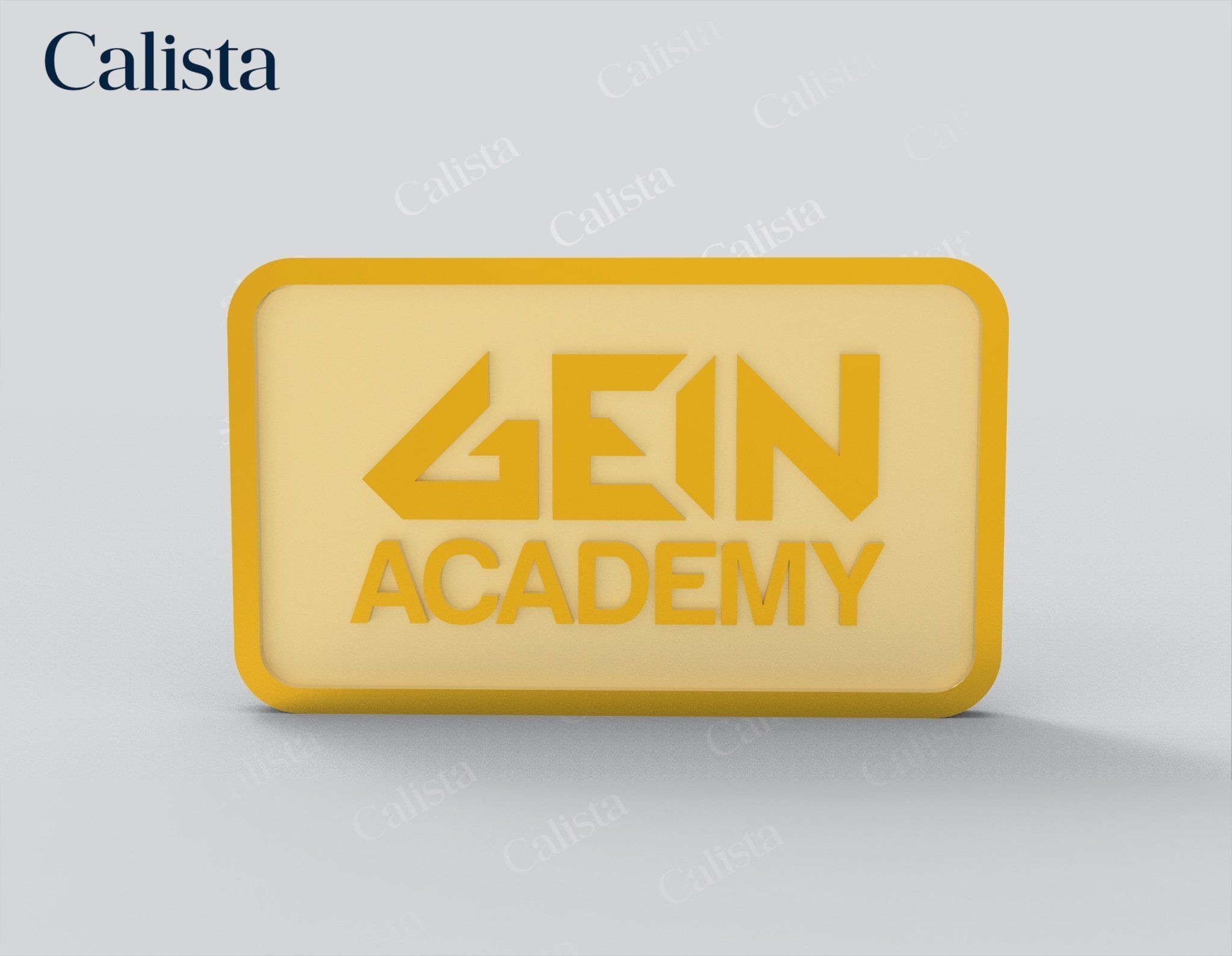  Pin/Huy hiệu cài áo mạ vàng logo doanh nghiệp Gein Academy 