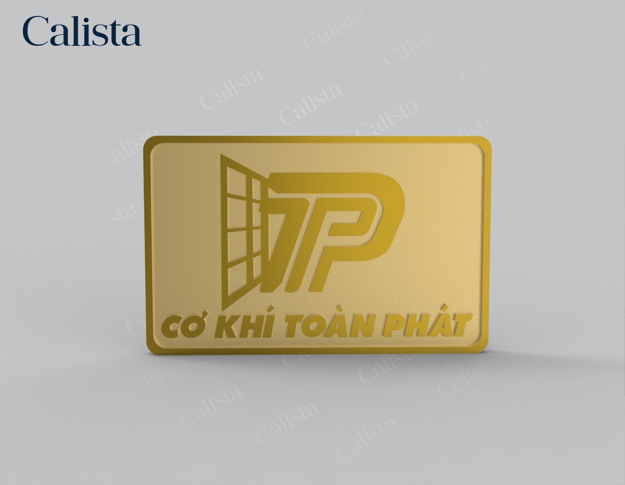  Pin/Huy hiệu cài áo mạ vàng logo doanh nghiệp Cơ khí Toàn Phát 