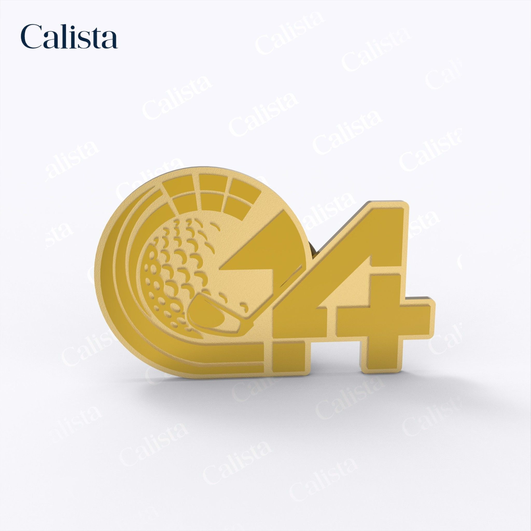  Pin/Huy hiệu cài áo mạ vàng logo doanh nghiệp Q4 