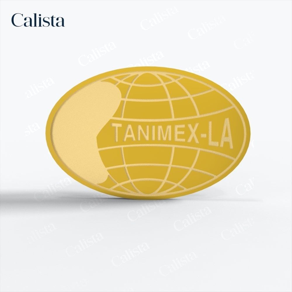 Pin/Huy hiệu cài áo mạ vàng logo doanh nghiệp TANIMEX 