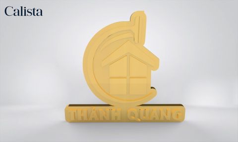 Pin/Huy hiệu cài áo mạ vàng logo doanh nghiệp Thành Quang
