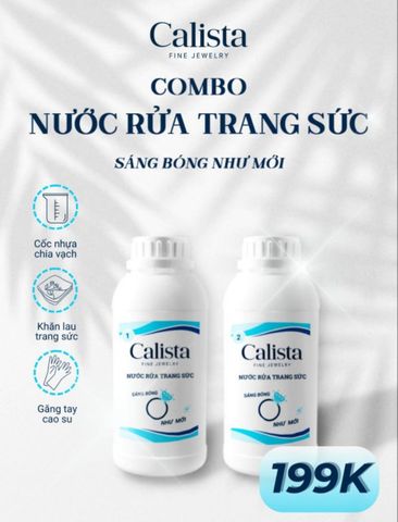 NƯỚC RỬA TRANG SỨC CALISTA - SẠCH BÓNG NHƯ MỚI - ĐẦY ĐỦ PHỤ KIỆN DỄ DÀNG LÀM SẠCH TRANG SỨC NGAY TẠI NHÀ