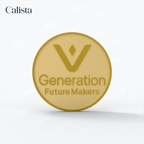 Pin/Huy hiệu cài áo mạ vàng logo doanh nghiệp V Generation
