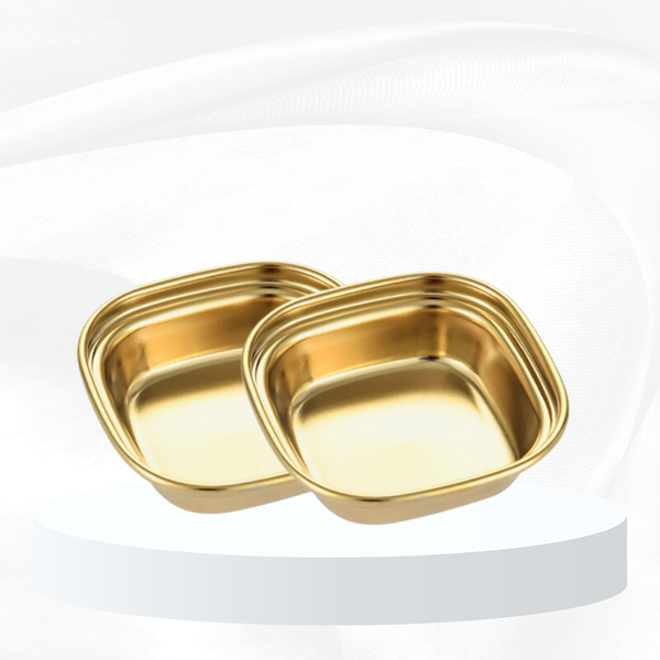  Chén inox vàng vuông nhỏ IV 002 