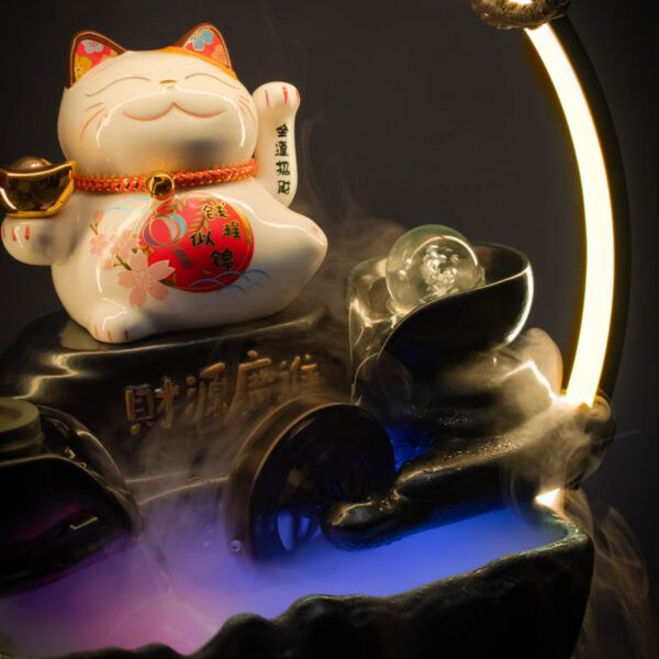  Hòn non bộ Thần tài Mèo Trắng 