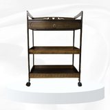  Kệ tre 3 tầng khắc hoa văn DD50 