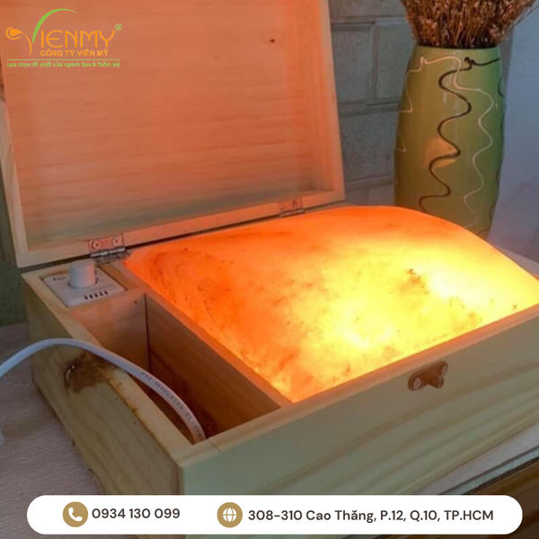  Hộp đá muối Himalaya massage chân Viên đá cong 