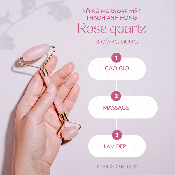  Bộ đá massage mặt thạch anh hồng 