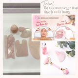  Bộ đá massage mặt thạch anh hồng 