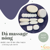  Bộ đá massage cẩm thạch trắng – 20 viên 