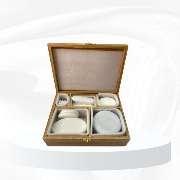  Bộ đá massage cẩm thạch trắng – 20 viên 