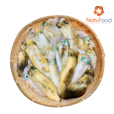 Mực Lá Cấp Đông Tàu (Size lớn)  (túi tròn) ( Khay 1Kg )