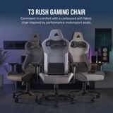  Ghế gaming CORSAIR T3 RUSH | Đen, 120kg, Chân xoay, Lưng vải (CF-9010057-WW) 