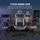  Ghế Corsair T3 Rush Fabric gaming (2023) | Xám trắng (CF-9010058-WW) 