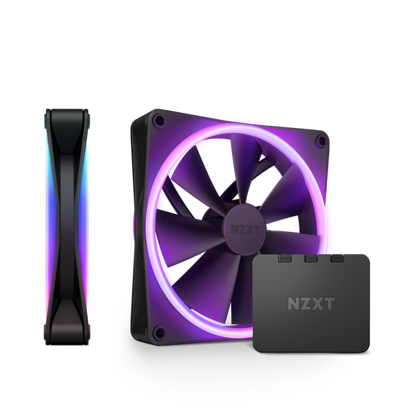  Bộ 2 fan NZXT F140 RGB DUO Twin Pack | Đen, kèm hub 
