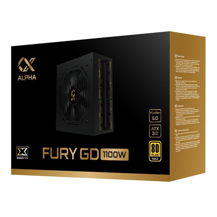 Nguồn Xigmatek Fury GD 1100W | 80 Plus Gold, PCIe 5.0, ATX 3.0, Full Modular