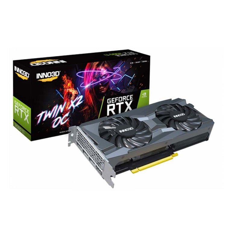 Card màn hình VGA Inno3D GeForce RTX 3060 Ti Twin X2 OC 8GB GDDR6 LHR (N306T2-08D6X-119032DH)