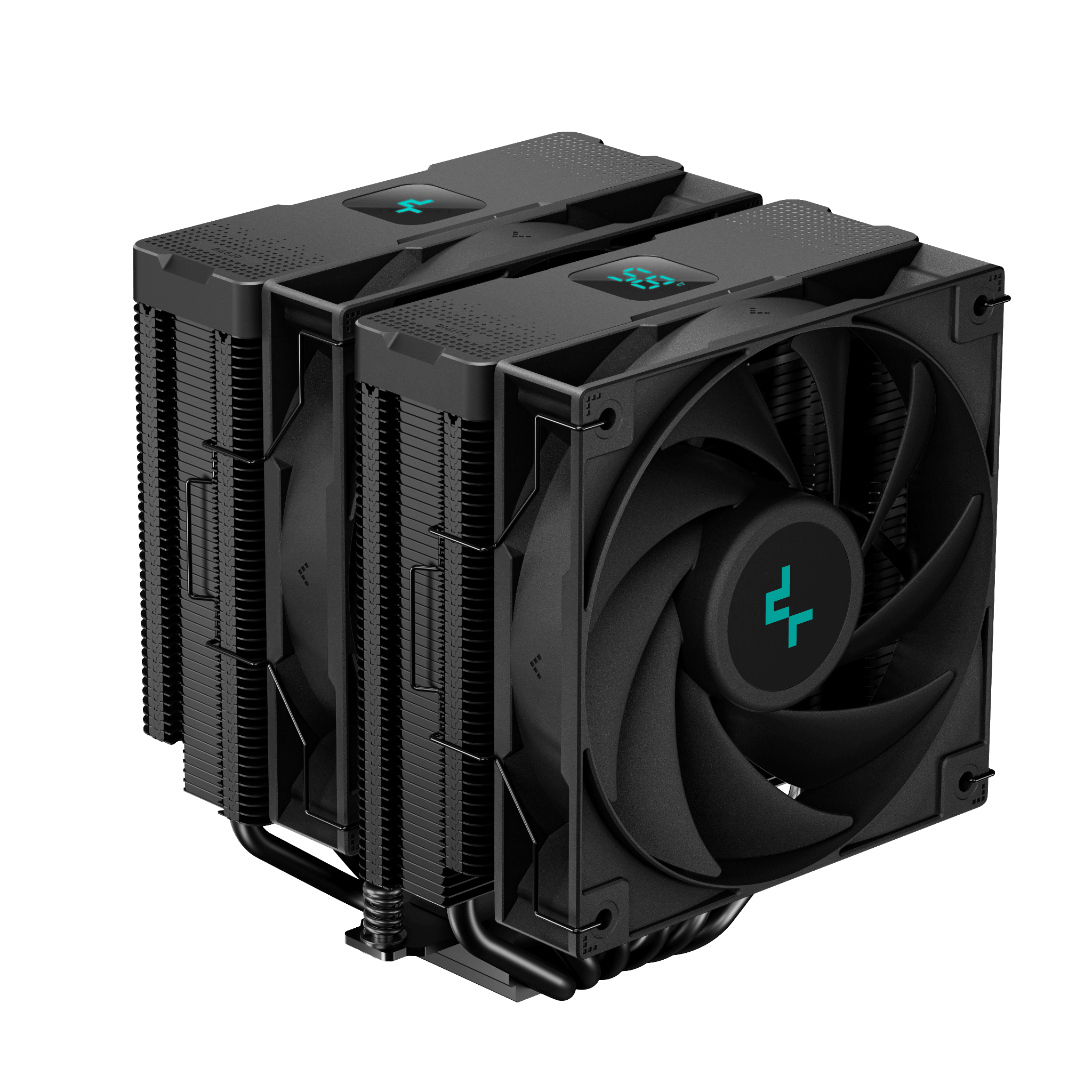 Tản nhiệt khí Deepcool AG620 Digital BK - Đen, nhập khẩu | Hai tháp, hiển thị nhiệt độ