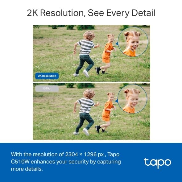  Camera WiFi ngoài trời TP-Link Tapo C510W | 3MP, 2K, Hồng ngoại, 360° 
