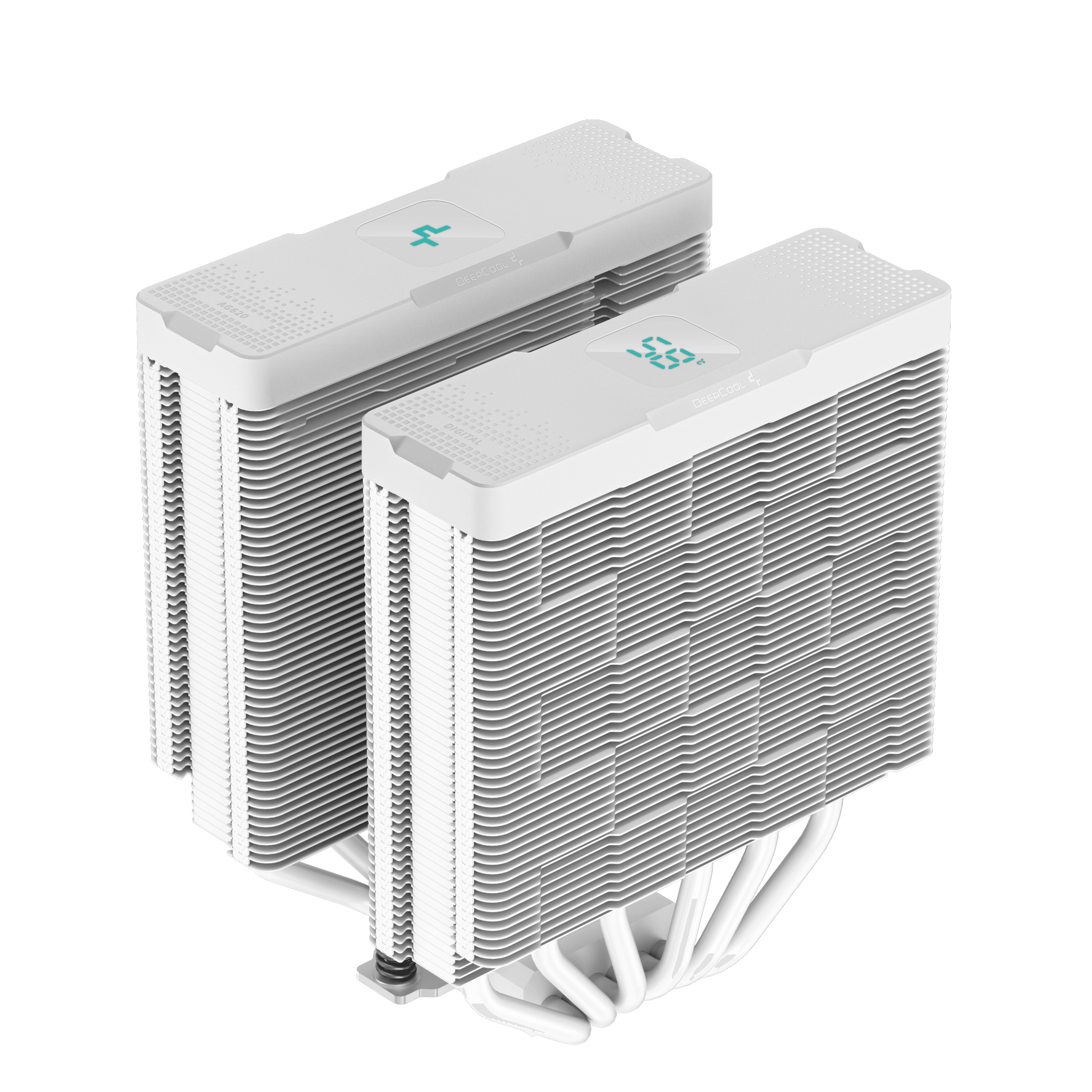 Tản nhiệt khí Deepcool AG620 Digital WH ARGB - Trắng, nhập khẩu | Hai tháp, hiển thị nhiệt độ