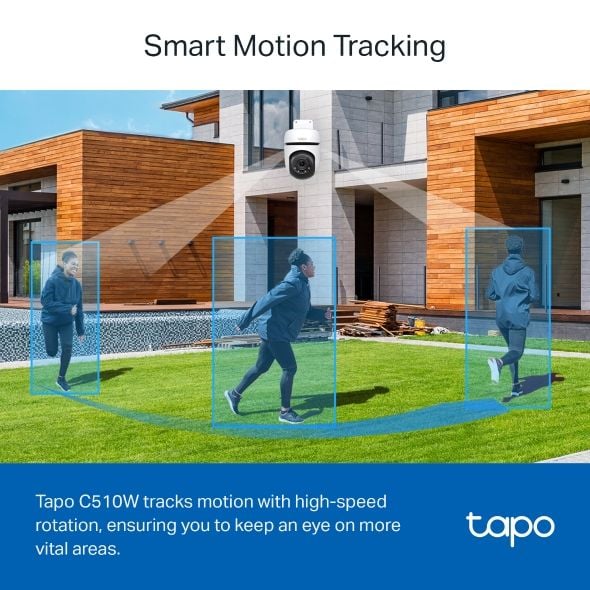  Camera WiFi ngoài trời TP-Link Tapo C510W | 3MP, 2K, Hồng ngoại, 360° 