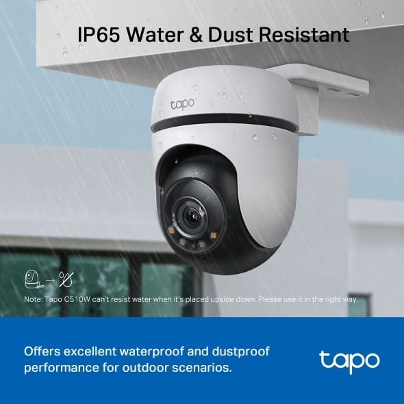  Camera WiFi ngoài trời TP-Link Tapo C510W | 3MP, 2K, Hồng ngoại, 360° 