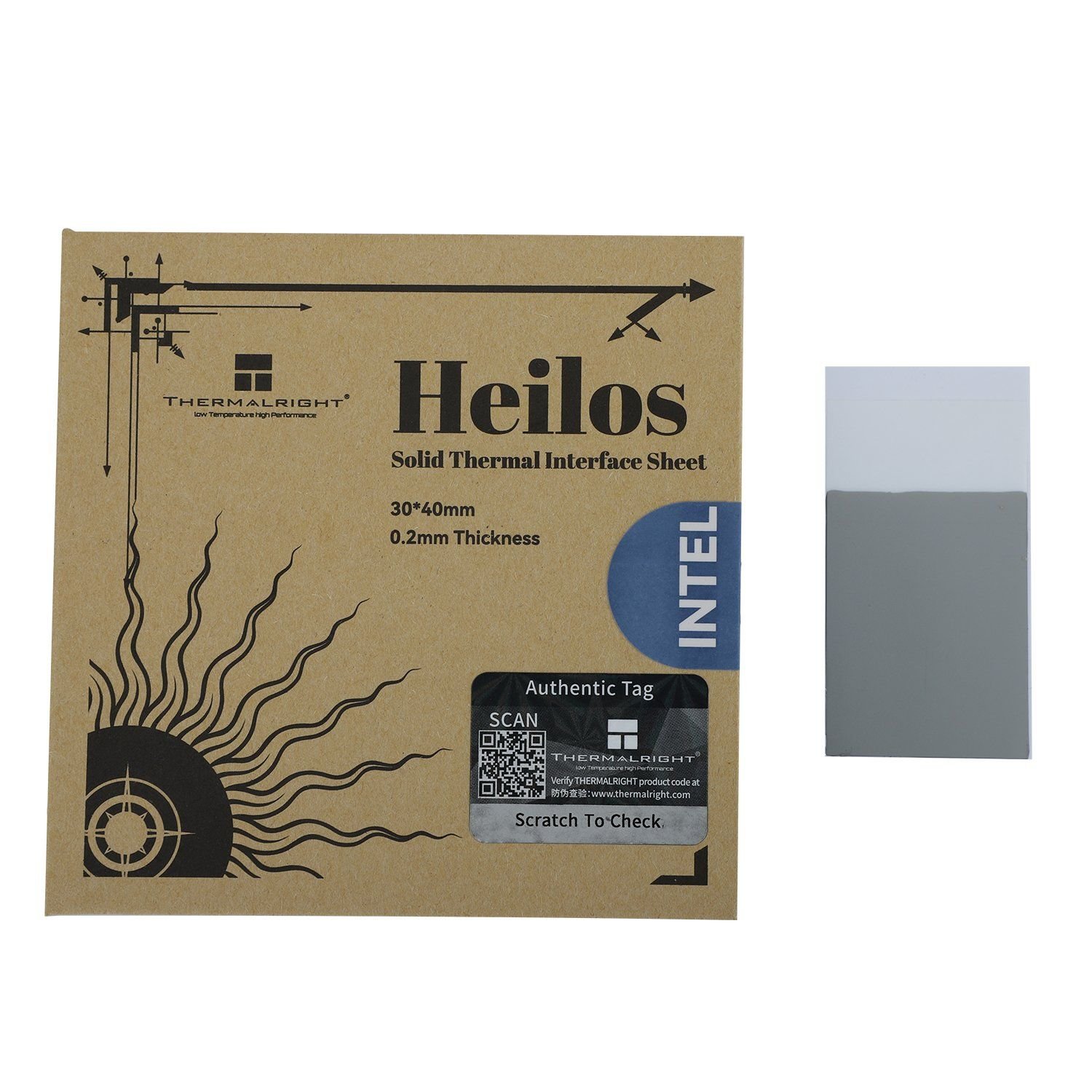 Tấm PAD tản nhiệt Thermalright Heilos - Intel 30x40x0.2mm